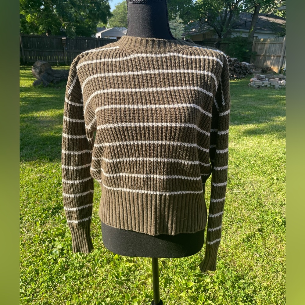 Green Striped Sweater